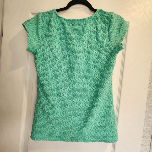 Liz Claiborne Textured Blouse Size M Euc - Picture 4 of 4